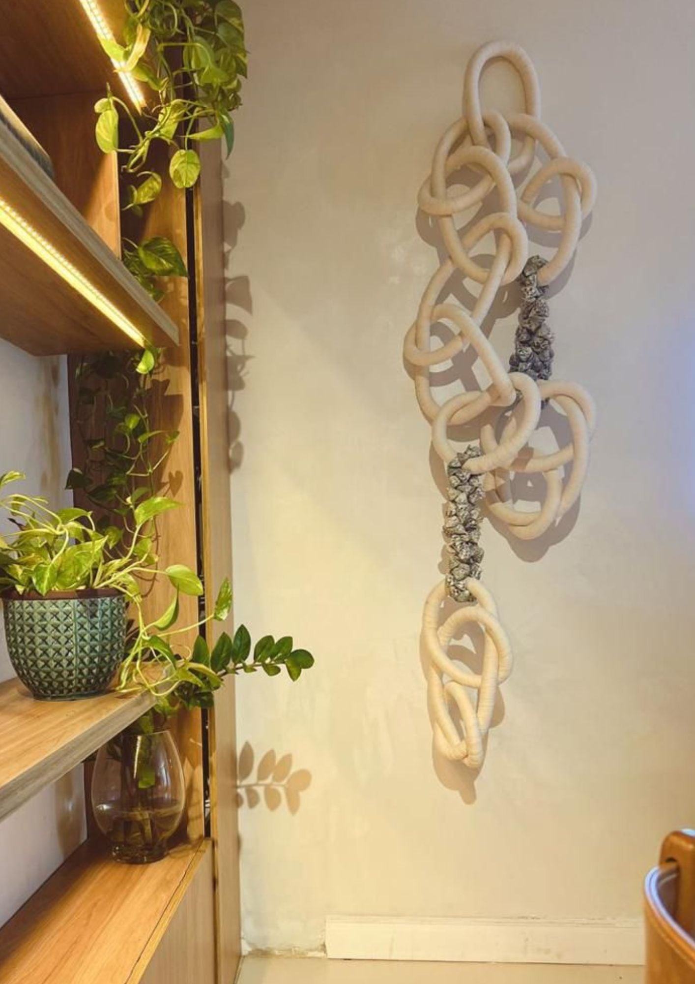 ELO DE ALGODÃO E CONCHAS